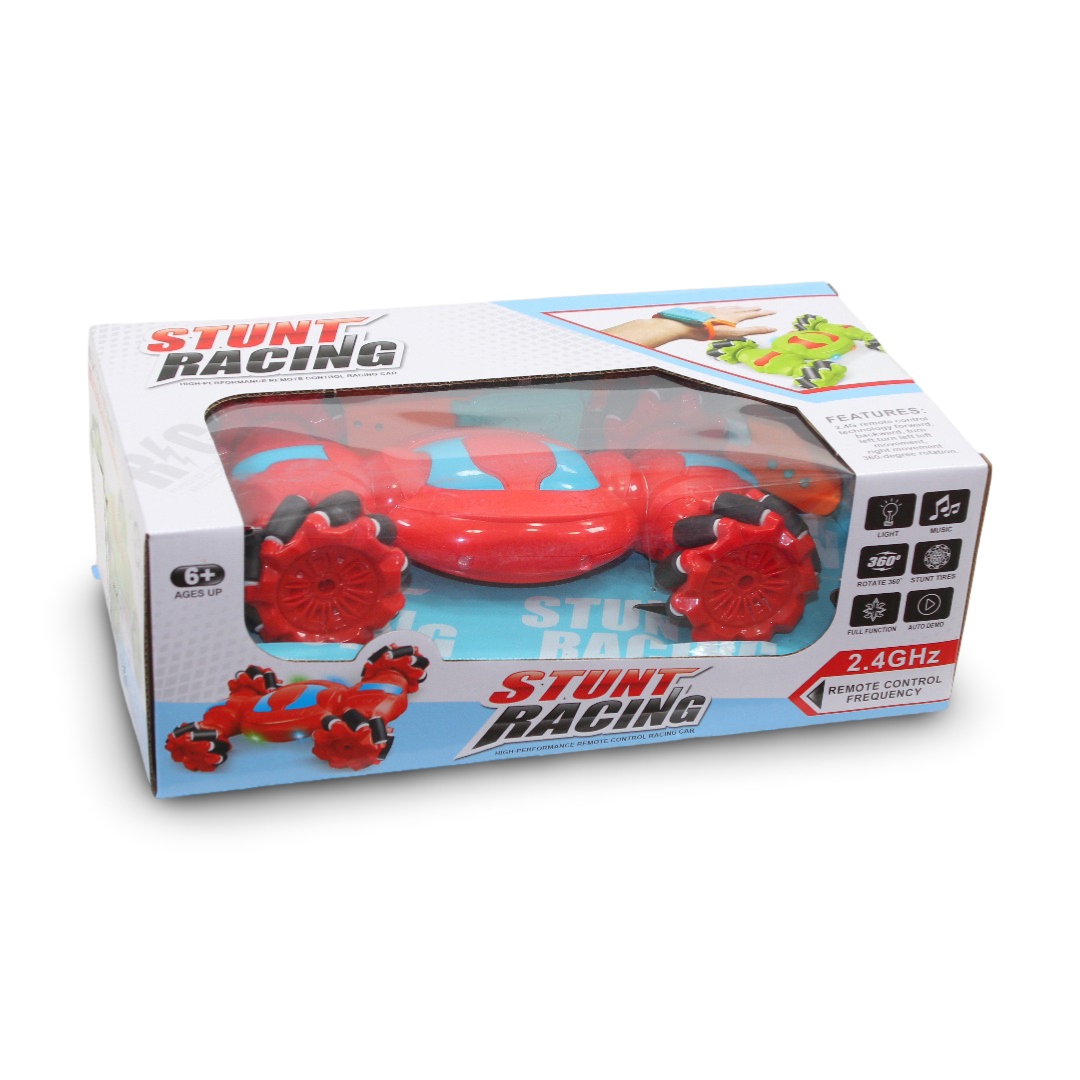 Remote Control Stunt Racing Car Toy – Red