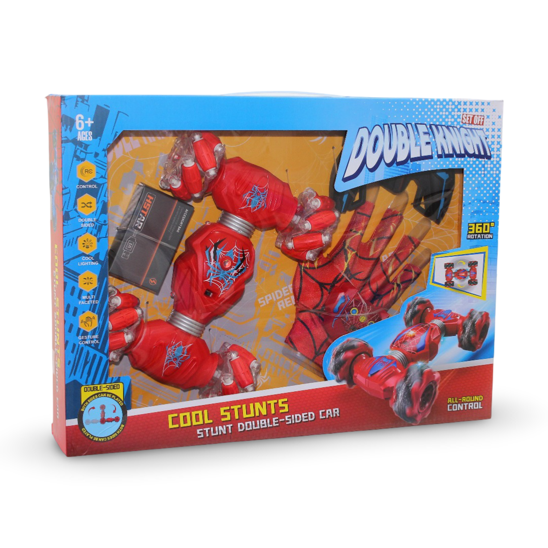 Double Knight Gesture Control RC Stunt Car – Red - Toys - OKO
