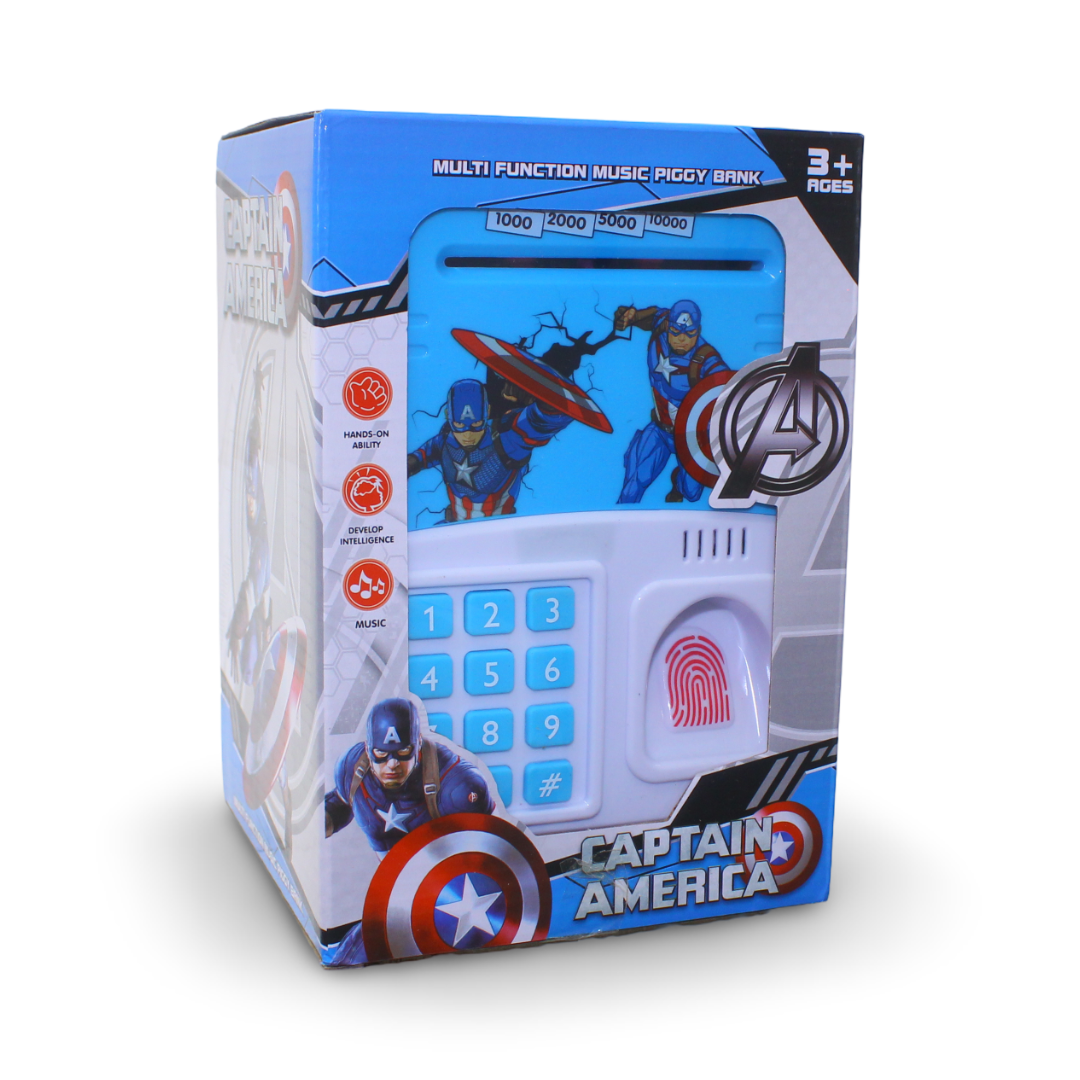 Captain America Multi-Function Music Piggy Bank with Fingerprint Scanner
