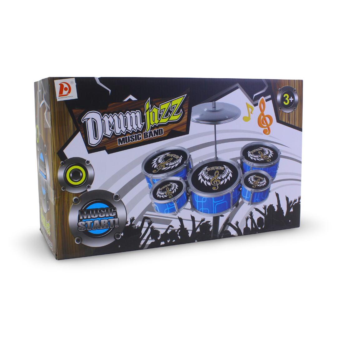 Drum Jazz Music Band Toy Set – Blue