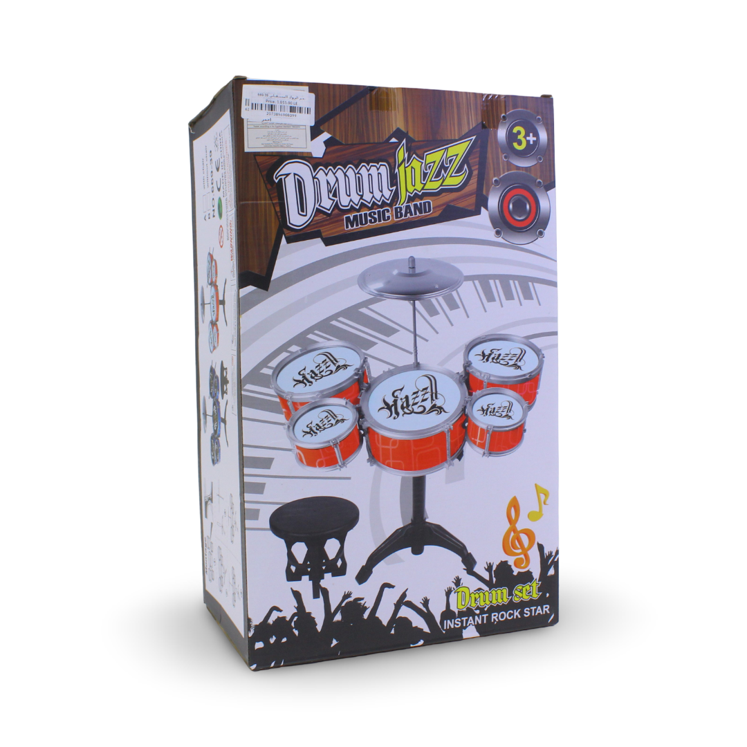 Drum Jazz Music Band Toy Set – Red