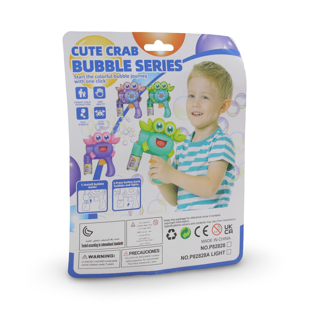 "Cute Crab Bubble Series" Bubble Blower Toy Gun – Aqua