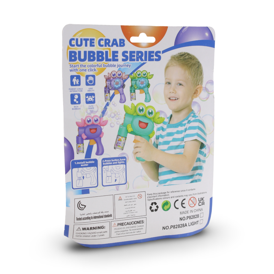 "Cute Crab Bubble Series" Bubble Blower Toy Gun – Purple