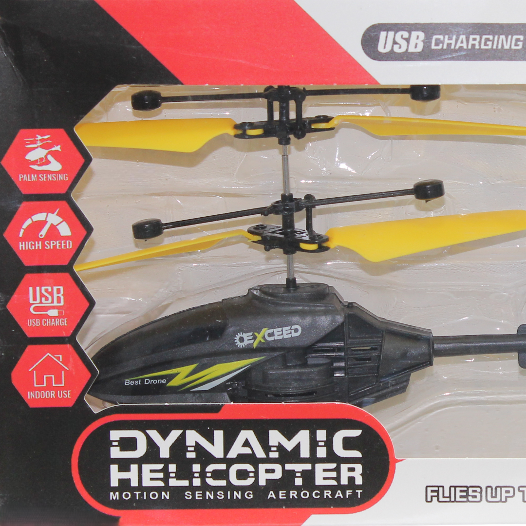 Dynamic Helicopter Motion Sensing Aircraft – Yellow & Black