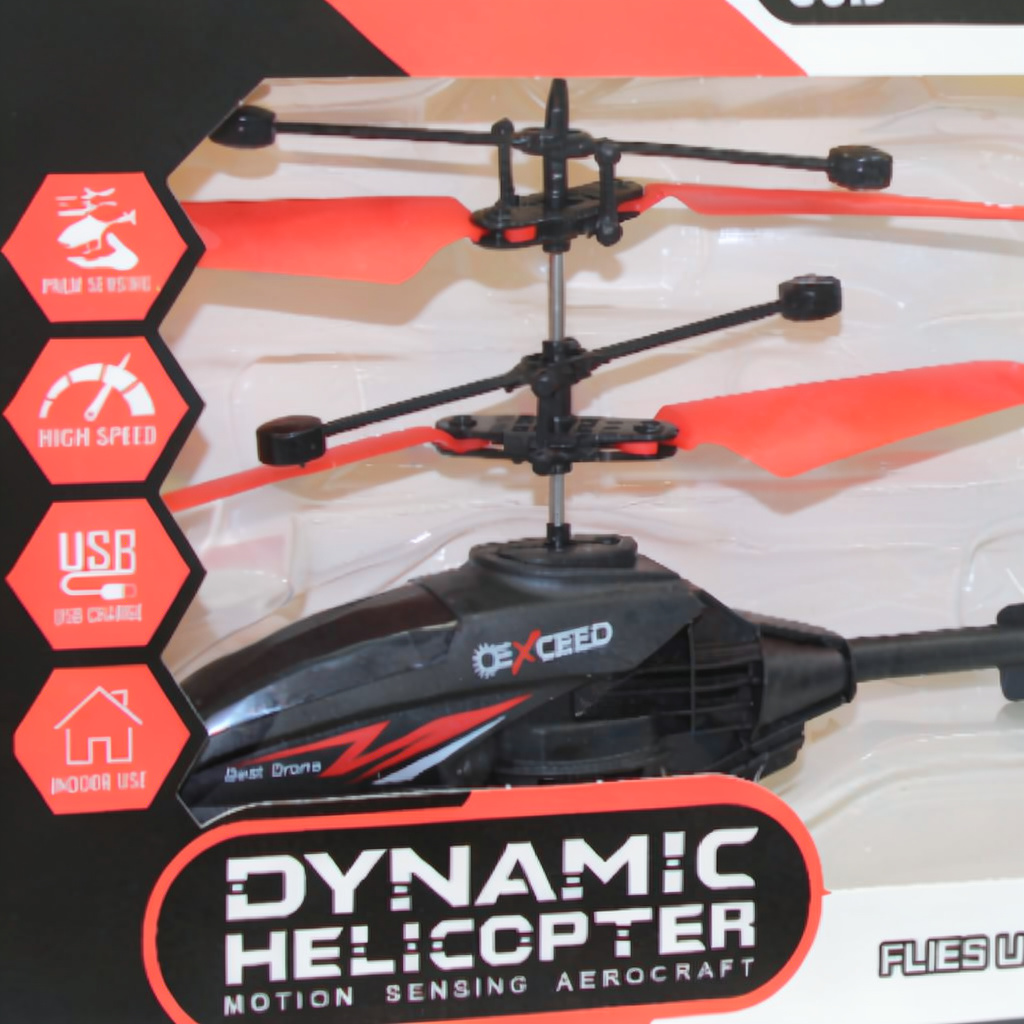 Dynamic Helicopter Motion Sensing Aircraft – Red & Black