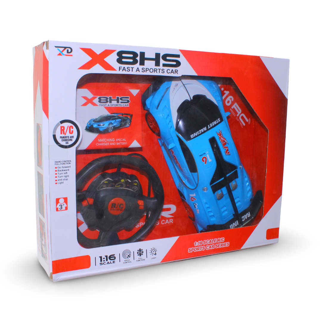 X8HS Fast Sports Car 1:16 Scale RC Toy Car – Baby Blue
