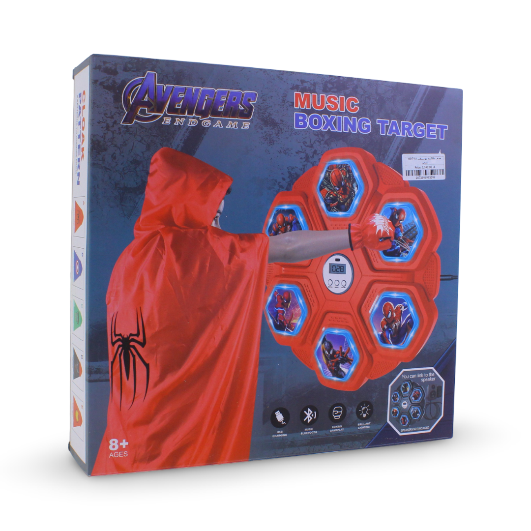 Spider-Man Hexagonal Interactive Boxing Target (Lights & Music) – Red