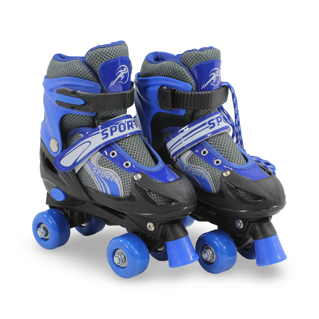 Sport Adjustable Roller Skates 4-Wheel (M-Size) – Blue