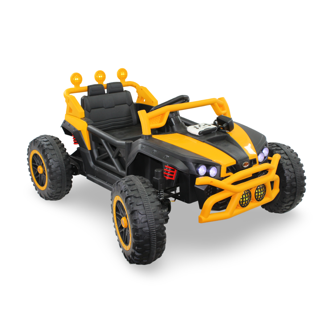 Electric Buggy Ride-On 4x4 Car with Remote Control – Yellow - Toys - Bino