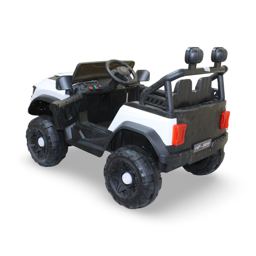 Jeep RAW Two-Seat Ride-On Car – White