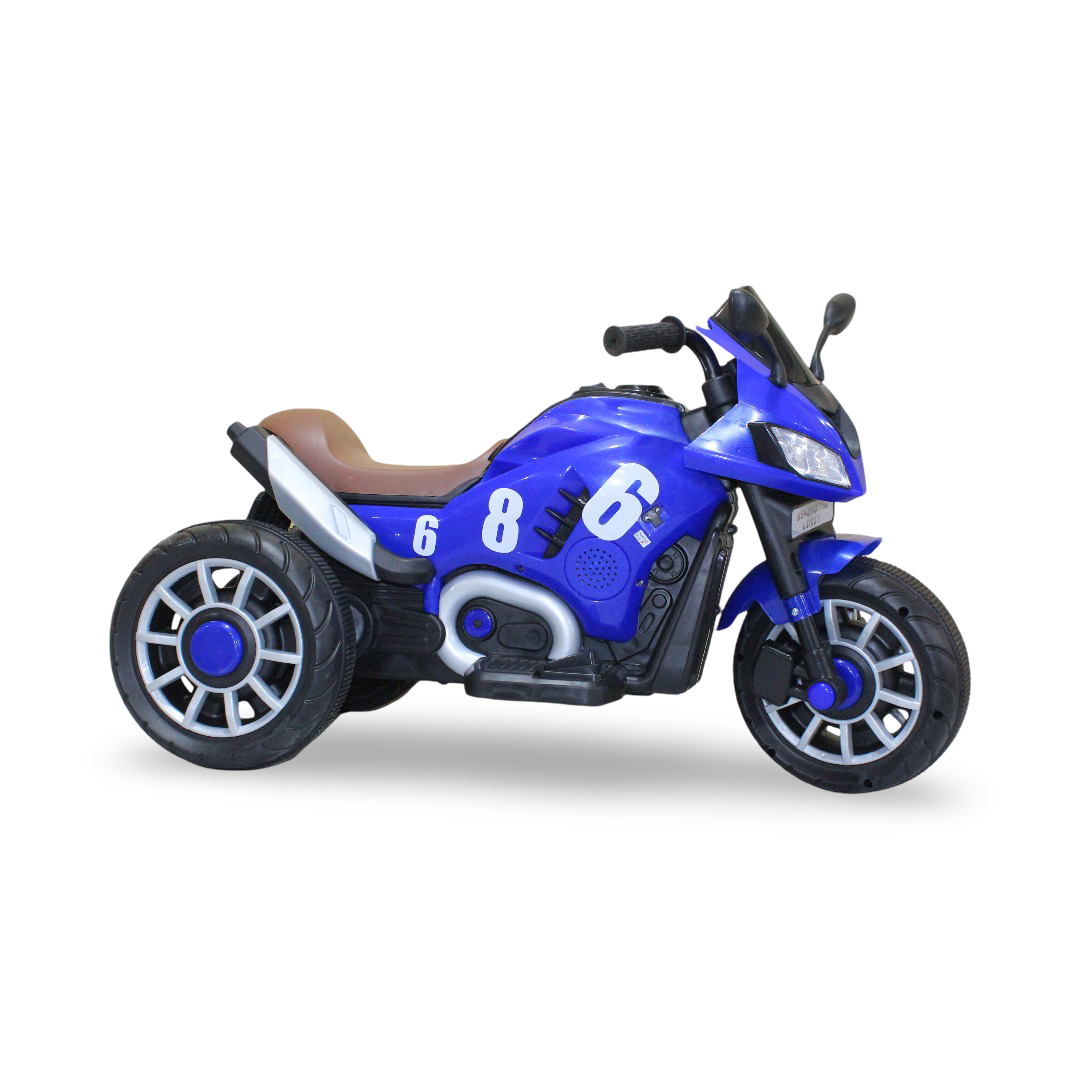 3-Wheel Motorcycle Ride-On – Blue