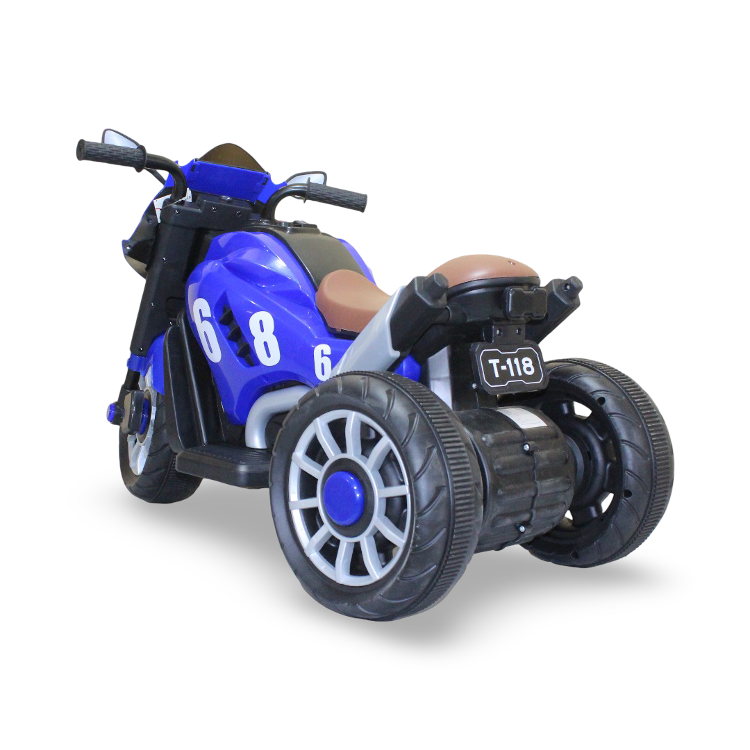 3-Wheel Motorcycle Ride-On – Blue