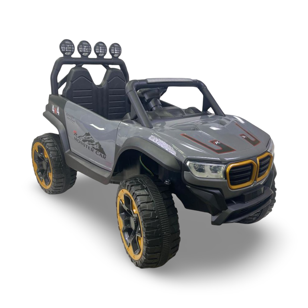 Children's Electric Jeep Car with 2 Motors – Grey