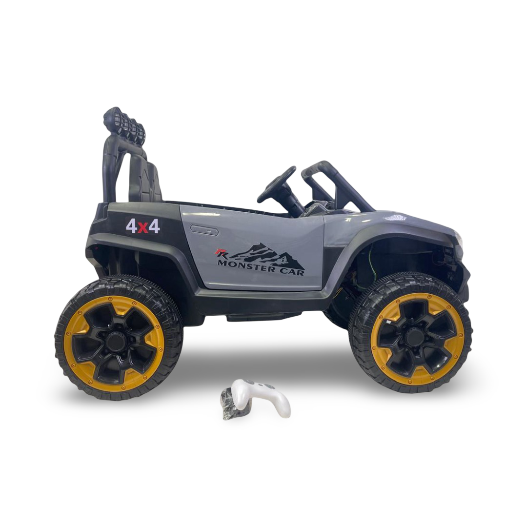 Children's Electric Jeep Car with 2 Motors – Grey