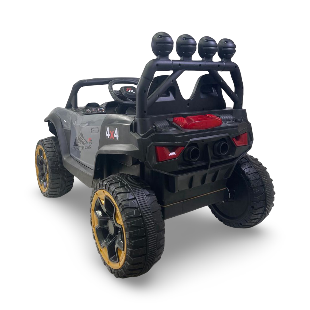 Children's Electric Jeep Car with 2 Motors – Grey