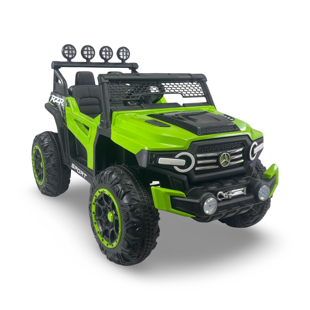 Children's Electric Jeep Car with Battery Operated Ride On – Green - Toys - Bino