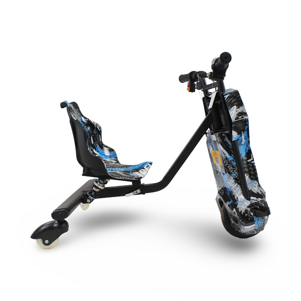 Children's Electric Drift Tricycle – Baby Blue & Black