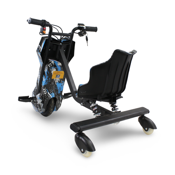 Children's Electric Drift Tricycle – Baby Blue & Black