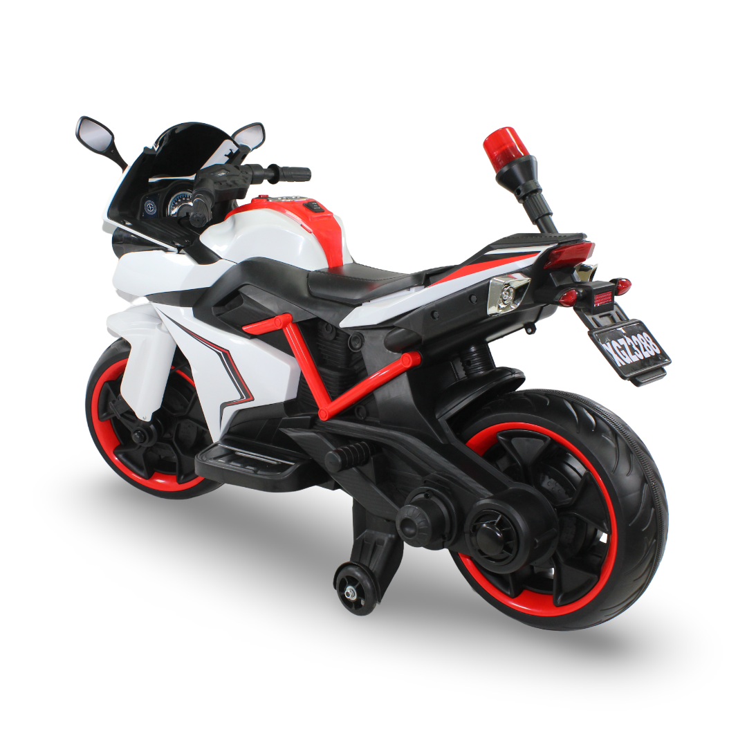 Electric Motorcycle Toy – Red & White