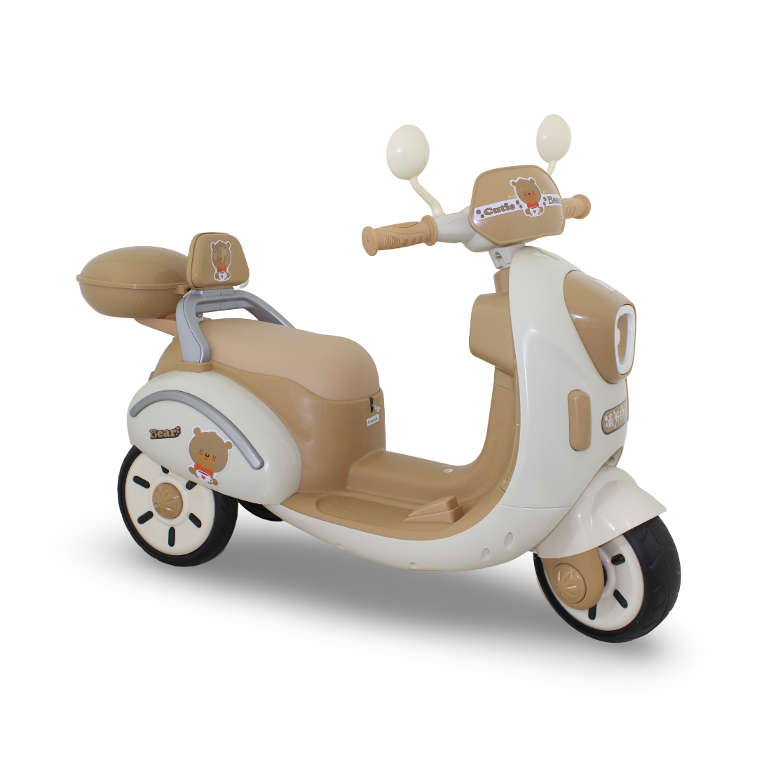 Children Electric Scooter Toy – Beige
