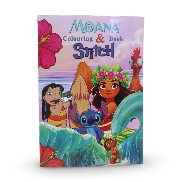 Stitch & Moana Coloring Book – 20 Colouring Sheets