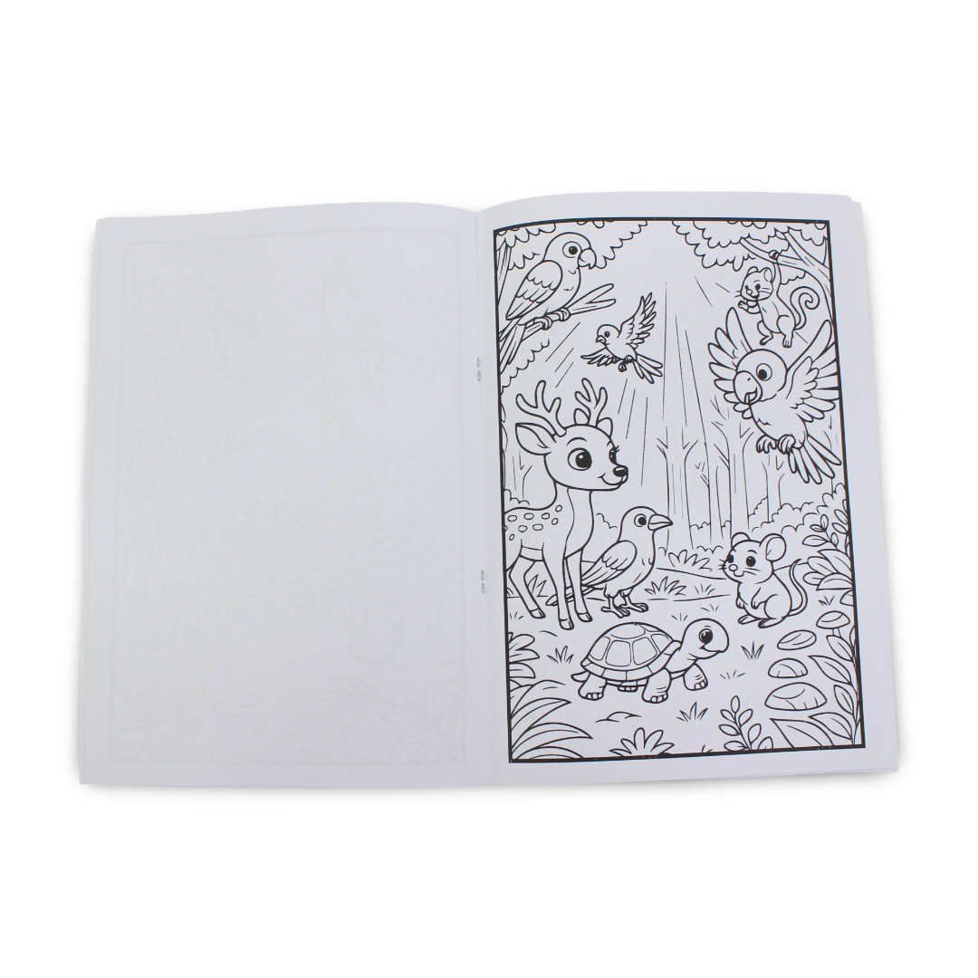 Happy Animals Coloring Book – 20 Colouring Sheets - Assortments - Bedaya Designs