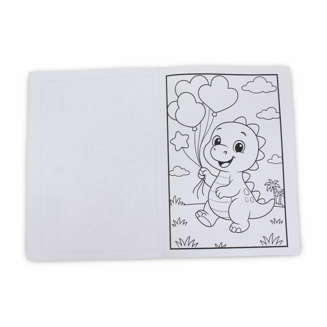 Dino Coloring Book – 20 Colouring Sheets - Toys - Bedaya Designs