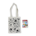 Washable Coloring Tote Bag size 30*40 – Space Design + Box of 12 Colors