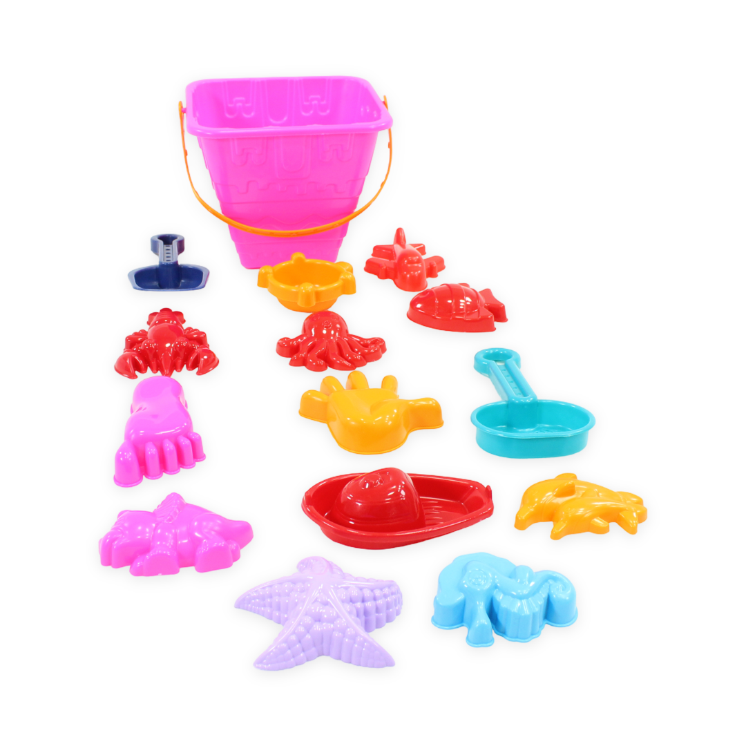 Toffee Kids Sandcastle Beach Bucket Set – Pink