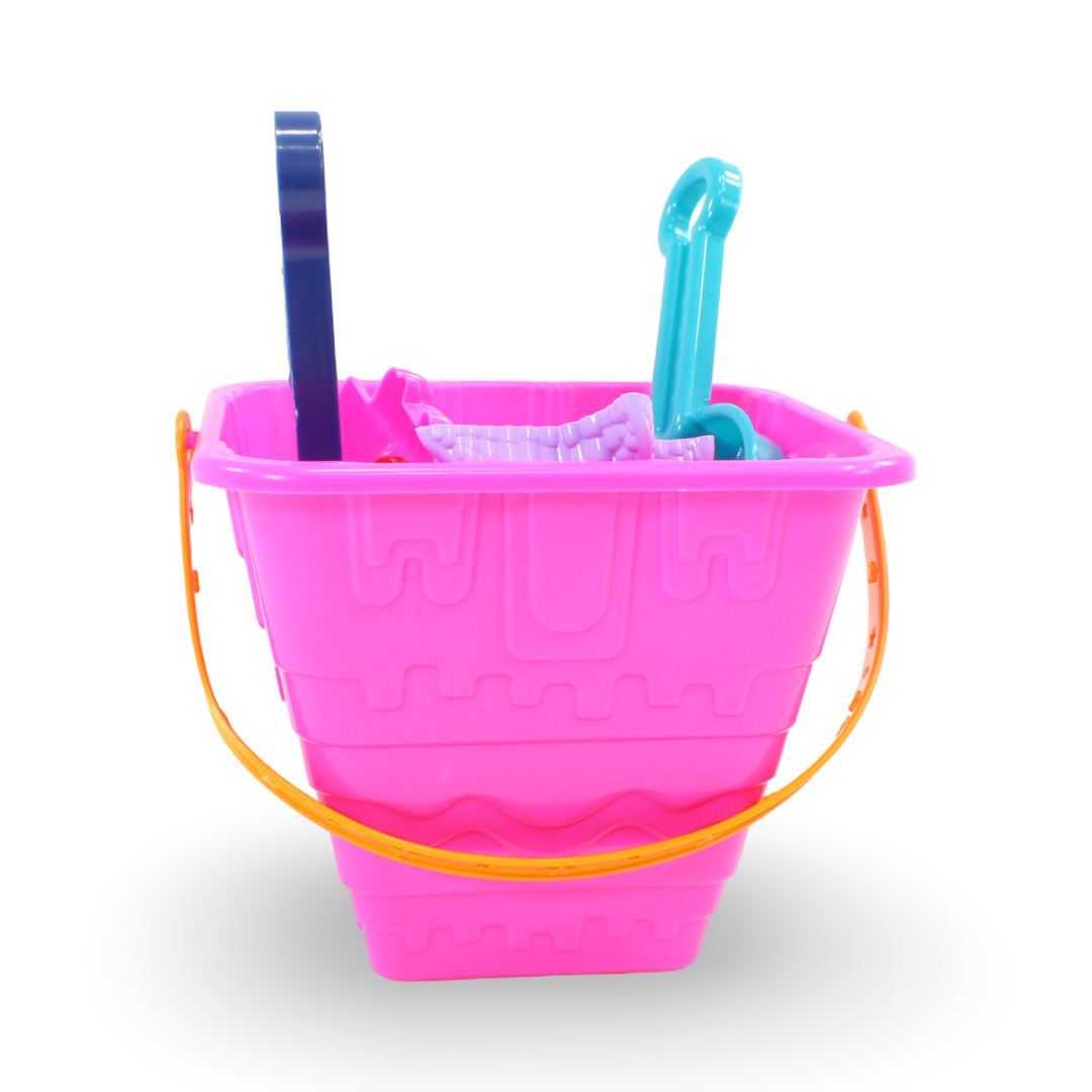 Toffee Kids Sandcastle Beach Bucket Set – Pink