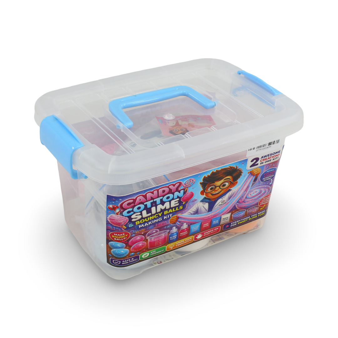 Kids Lab "Candy Cotton Slime & Bouncy Balls Making Kit" DIY Craft Set