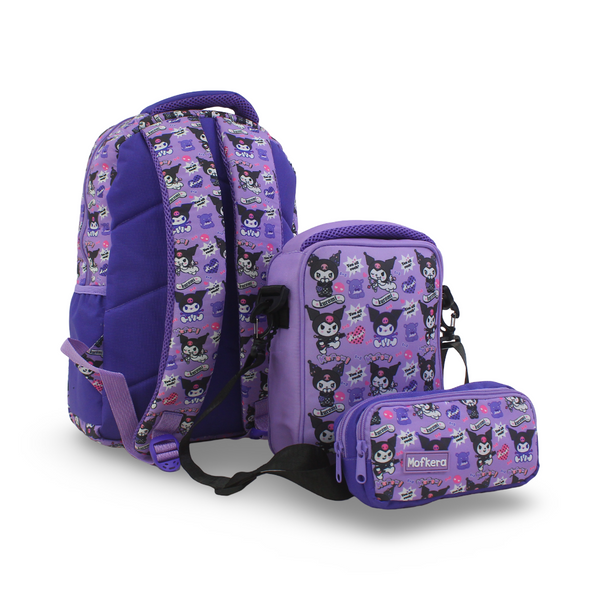 Mofkera 18-Inch Backpack with Waterproof Lunch Bag & Pencil Case