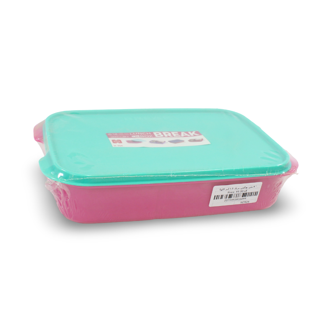 Nomix Lunch Box Break 1.5L – Aqua & Fuchsia