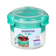 نظام الإفطار للذهاب (TO GO) من سيستيما - بلاستيك خالٍ من مادة BPA، لون نعناعي مائي، سعة 530 مل