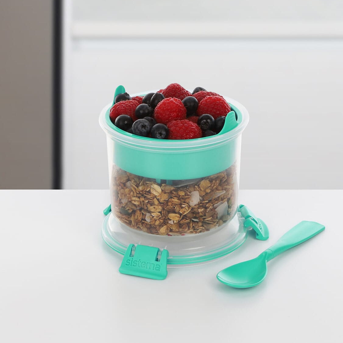 Sistema Breakfast TO GO – BPA Free Plastic Minty Teal 530ml