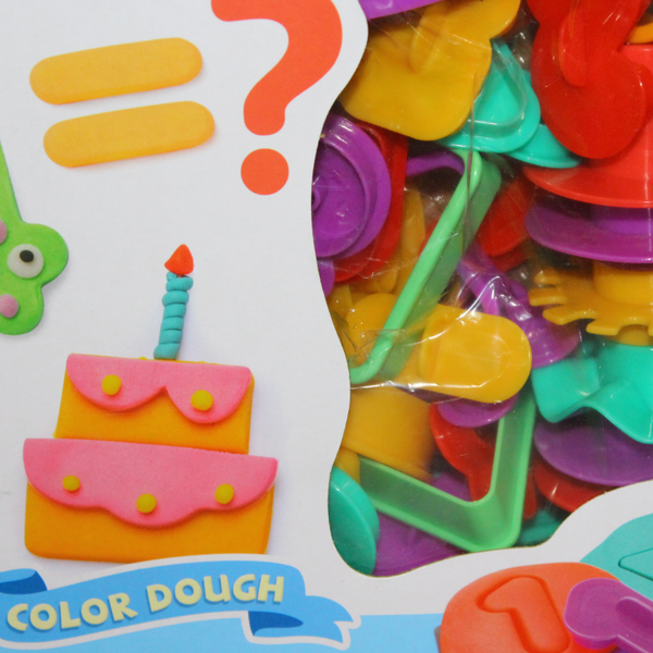 Educational Numbers Dough Set with 5 Dough Cups & Learning Molds