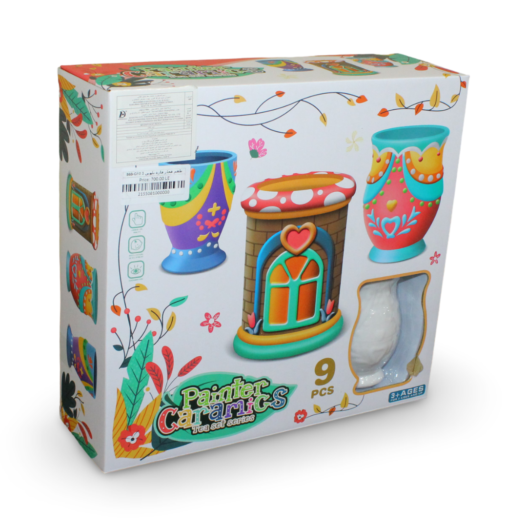 DIY Painted Ceramic Vase Craft Kit – 9 Pieces - Toys - OKO