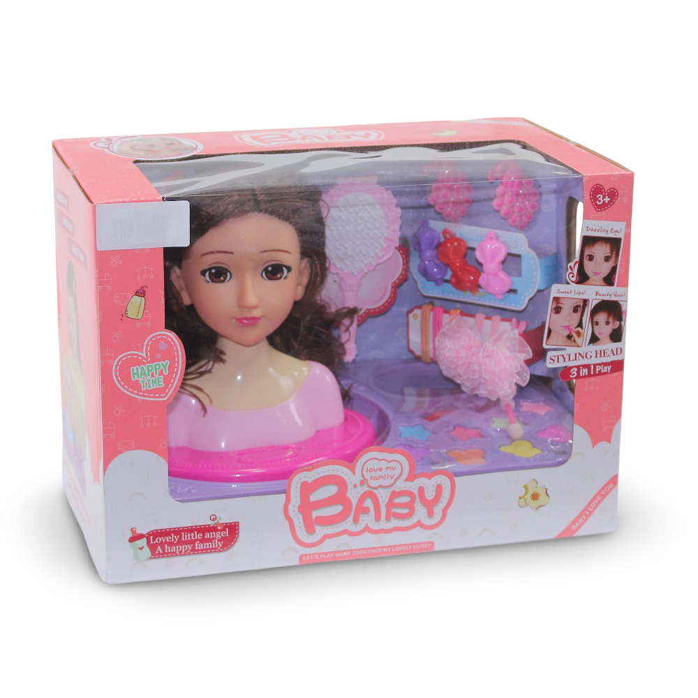 Girls Doll Styling Head Playset – Hair & Accessories