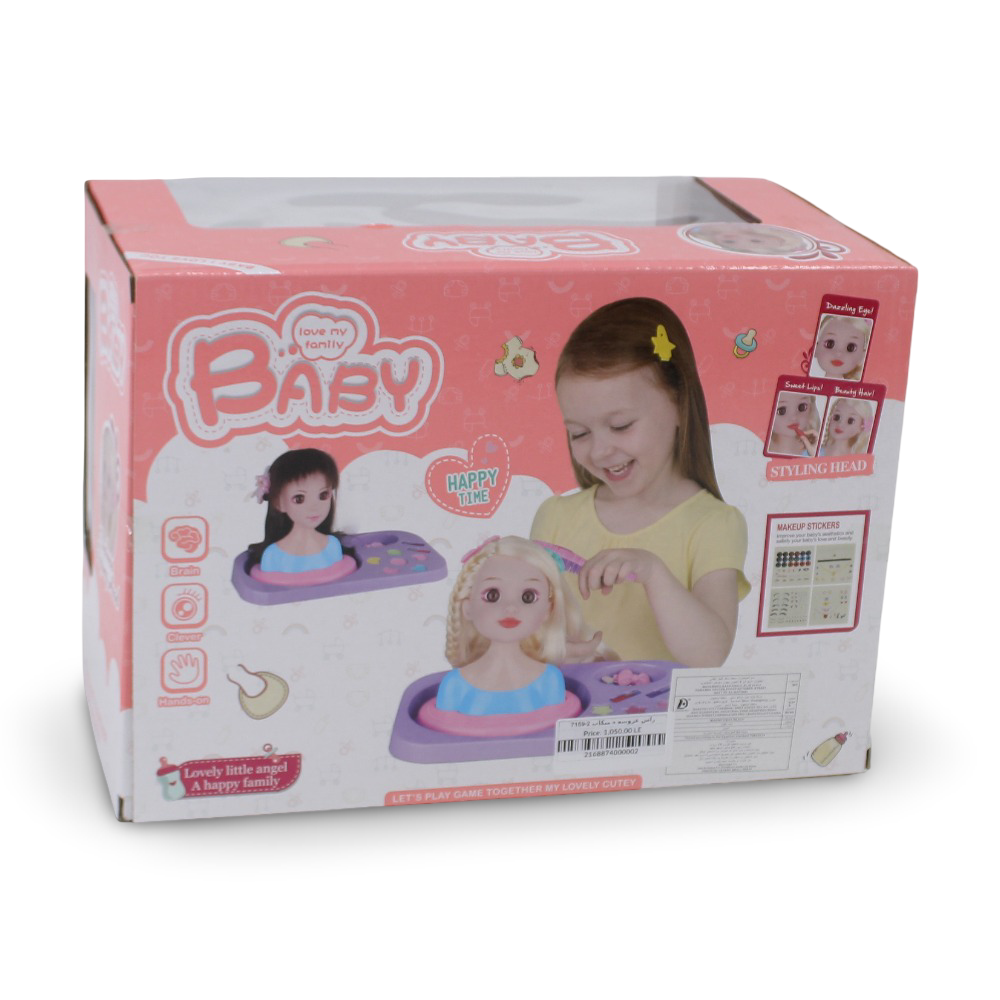 Girls Doll Styling Head Playset – Hair & Makeup Accessories