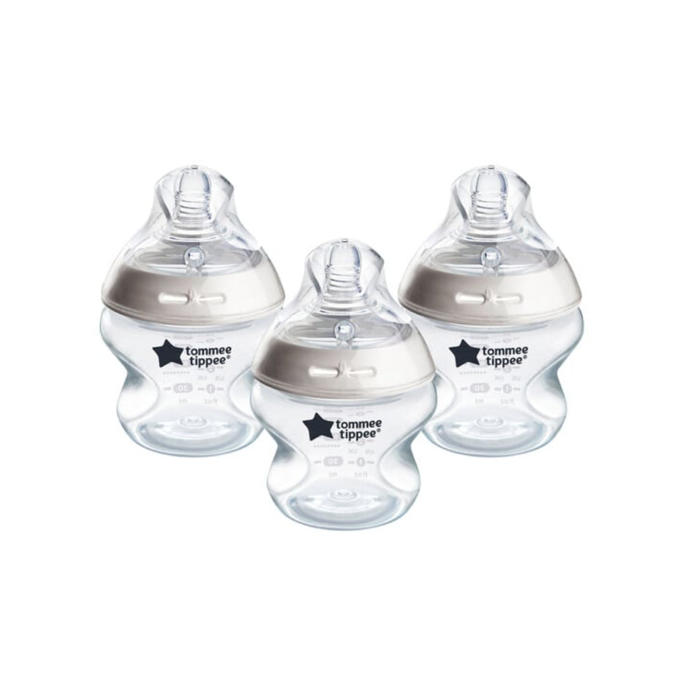 Pack of 3 - Tommee Tippee Closer To Nature Easivent Bottles 260ml - Baby Essentials