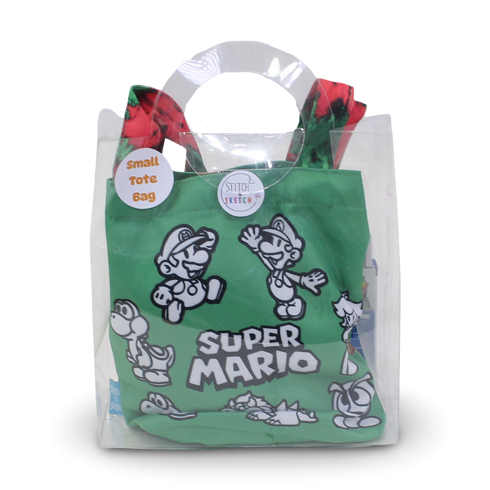 Coloring Drawstring Bag - Super Mario + Colors Box - School - Stitch and Sketch