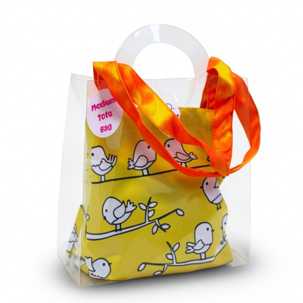 Birds Coloring Tote Bag + Doms Extra Long Wax Crayons Set