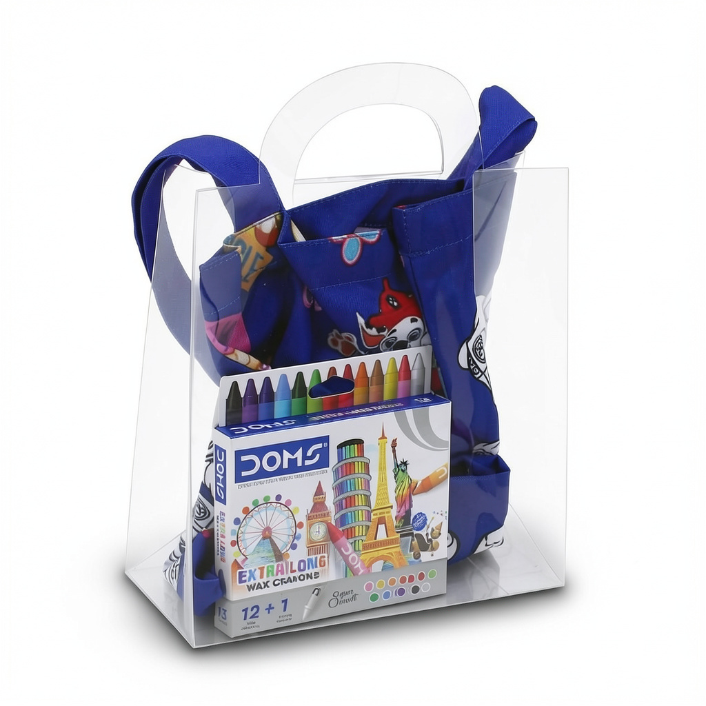 Paw Patrol Coloring Tote Bag + Doms Extra Long Wax Crayons Set