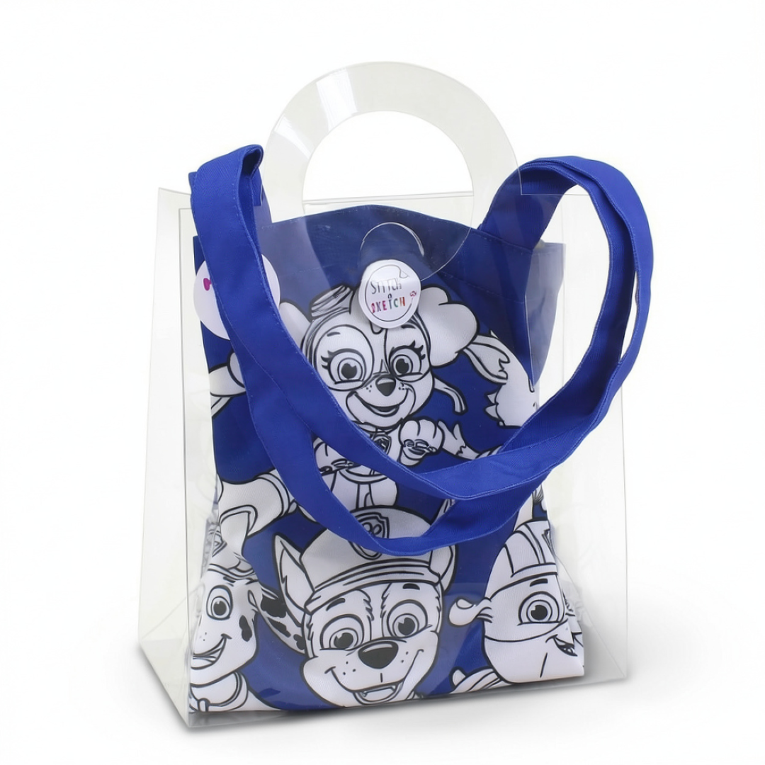 Paw Patrol Coloring Tote Bag + Doms Extra Long Wax Crayons Set