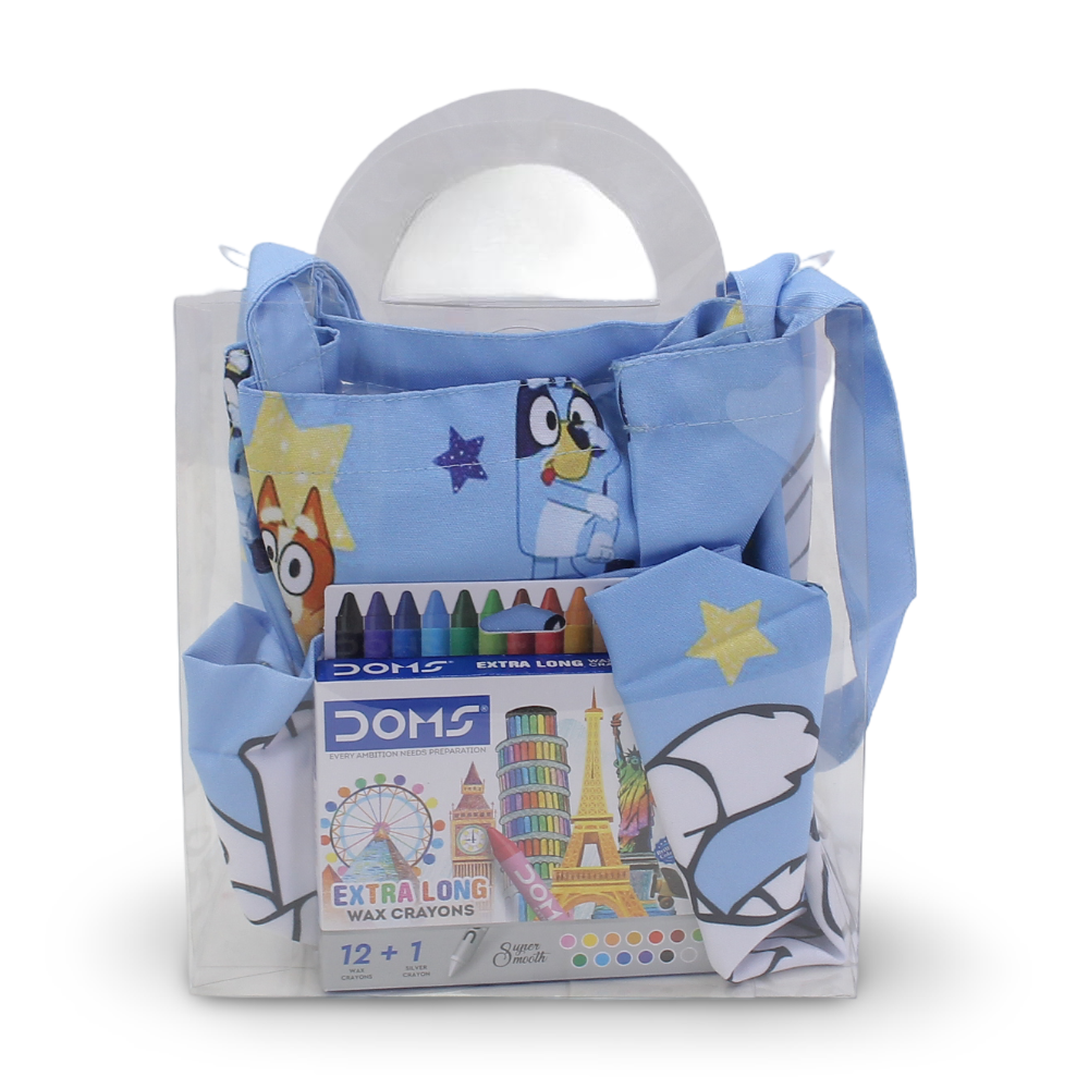 Large Coloring Tote Bag - Bluey + Colors Box