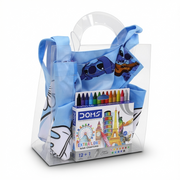 Stitch Coloring Tote Bag + Doms Extra Long Wax Crayons Set (L Size)