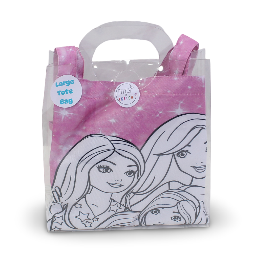 Large Coloring Tote Bag - Barbie + Colors Box