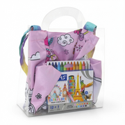 Castle Coloring Tote Bag + Doms Extra Long Wax Crayons Set