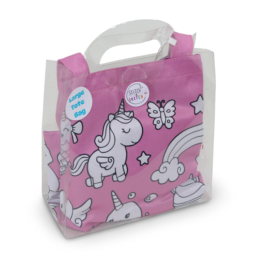 Large Coloring Tote Bag - Unicorn + Colors Box