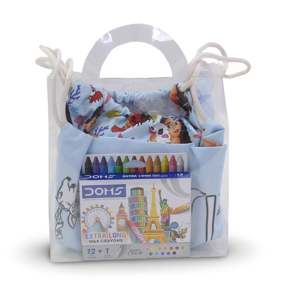 Coloring Drawstring Bag - Moana + Colors Box - School - Stitch and Sketch